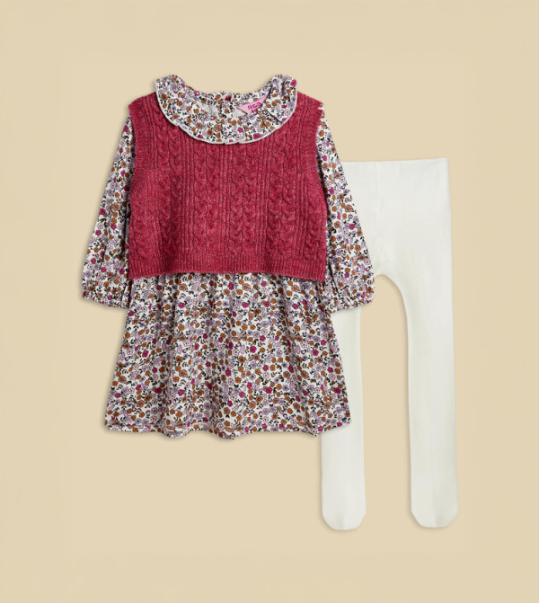3 Piece Printed Dress Set