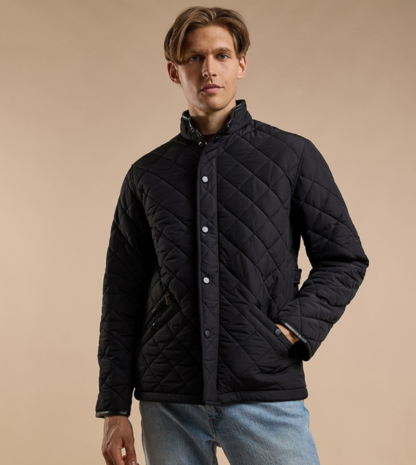 Quilted Jacket with Button Closure