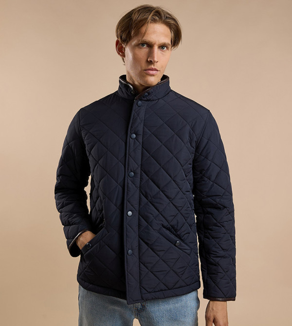 Quilted Jacket with Button Closure