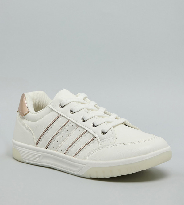 Solid Lace Up Sneakers