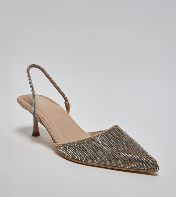 Embellished Slingback Pumps
