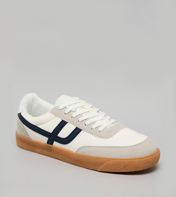 Color Block Lace Up Sneakers