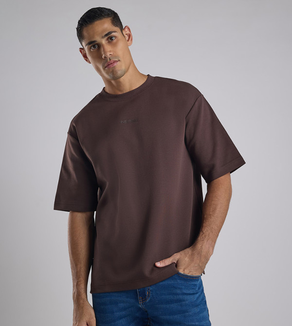 Solid T-Shirt with Crew Neck and Short Sleeves