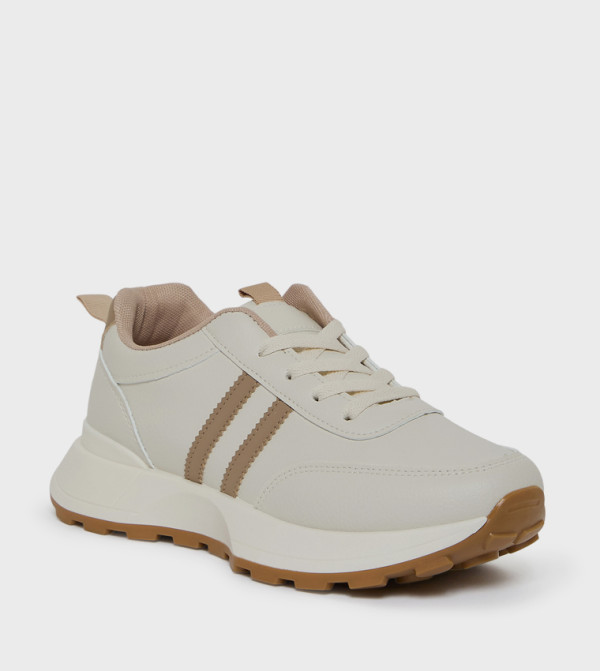 HAKAN Contrast Detail Lace-Up Sneakers