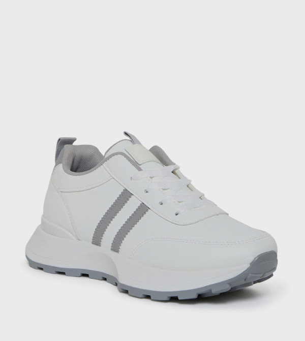 ILKER Contrast Detail Lace-Up Sneakers