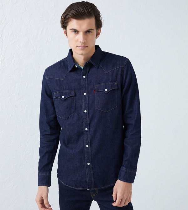 Classic Western Regular Fit Denim Shirt