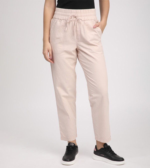Drawstring Waist High Waist Pants