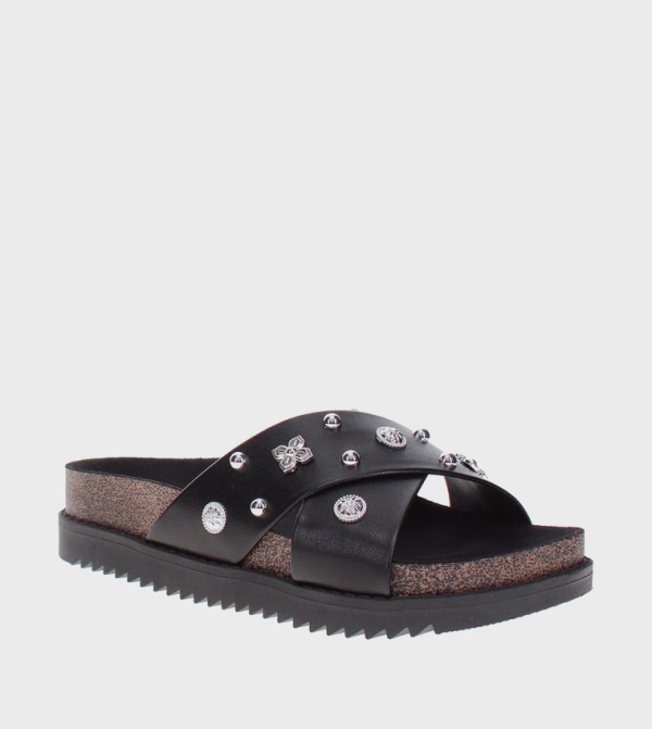 Metal Accent Comfort Sandals