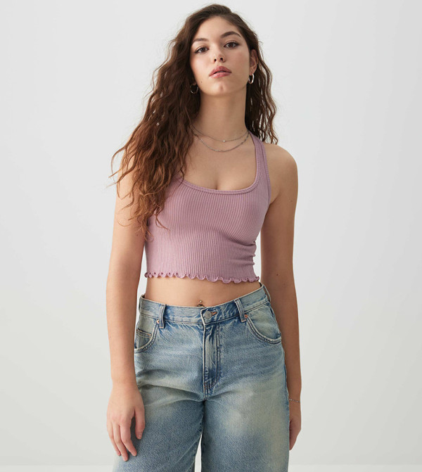 Ribbed Seamless Crop Top