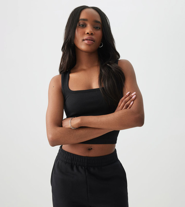Seamless Square Neck Crop Top