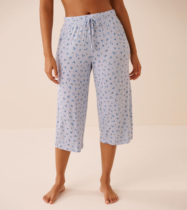 Berry Print Soft Jersey Pyjama Capris