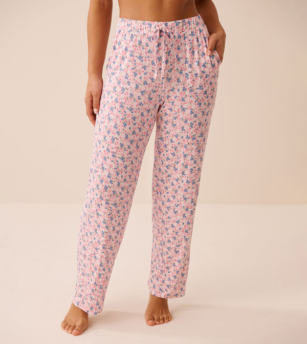 Bloom & Berry Print Soft Jersey Pyjama Pants