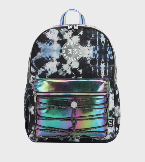 Inky Black Tie-Dye Zip Around Backpack