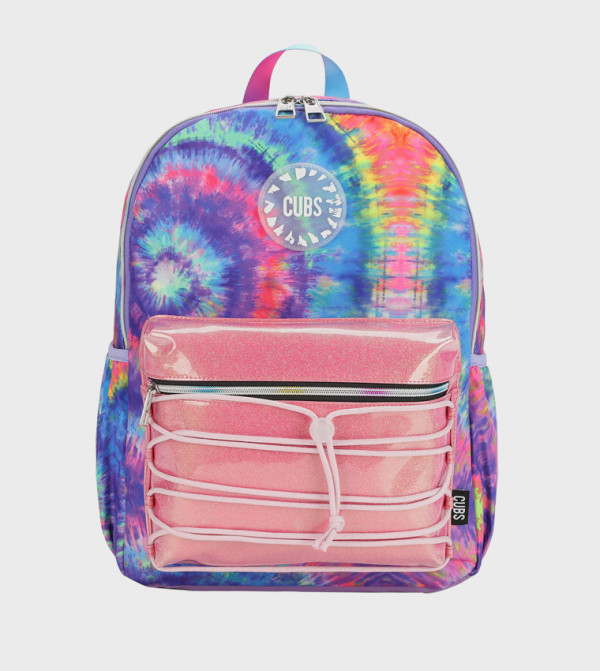 Blue & Purple Tie-Dye Zip Around Backpack