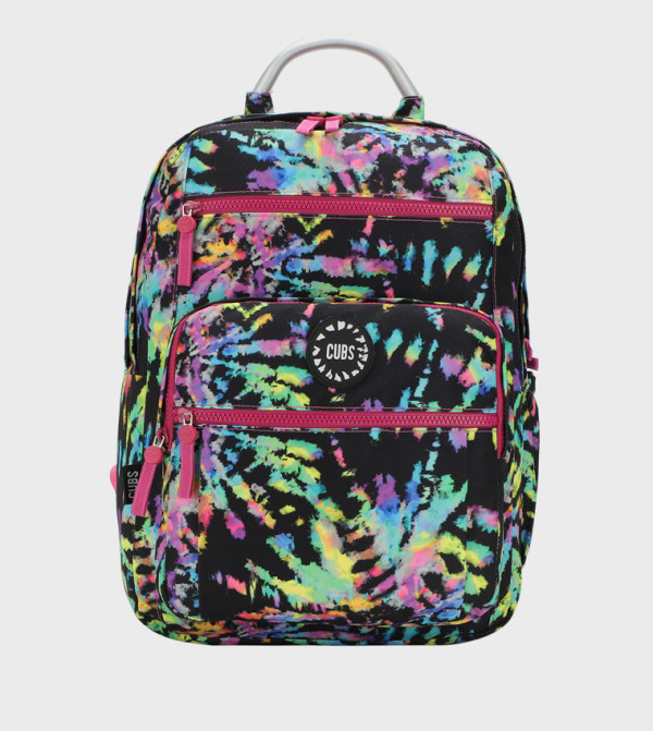 Black Canvas Neon Colors Backpack