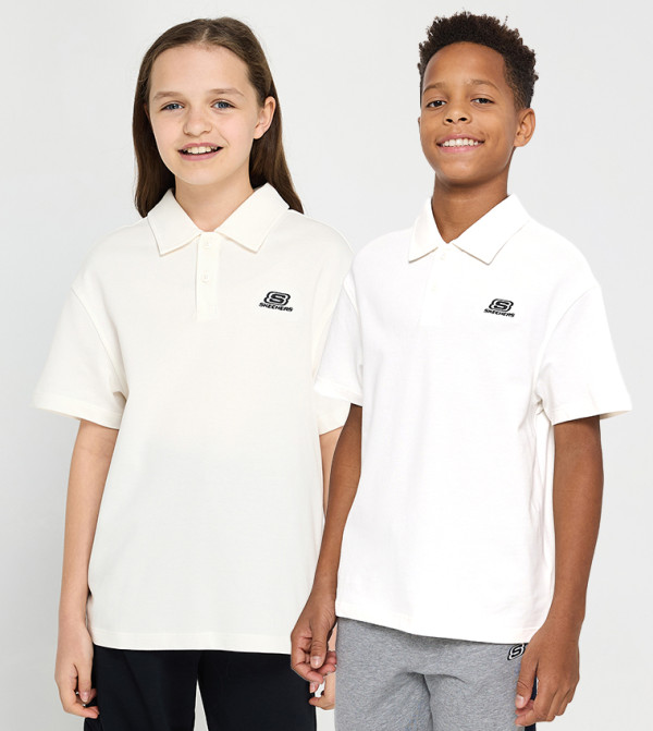 تيشيرت بولو بطبعة شعار 