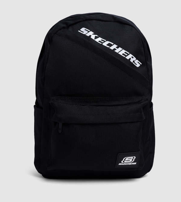 Logo Printed Zippered Backpack
