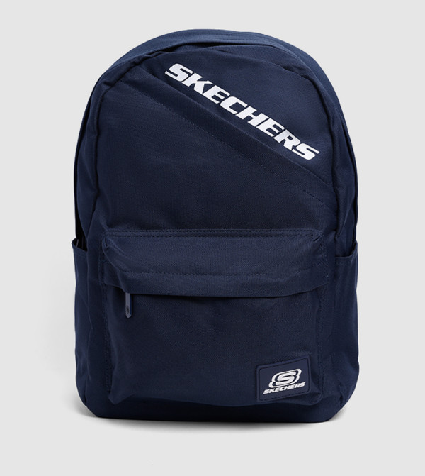Logo Printed Zippered Backpack