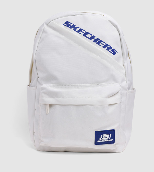 Logo Printed Zippered Backpack