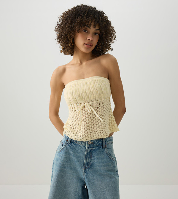 Crochet Tube Top with Built-In Bra