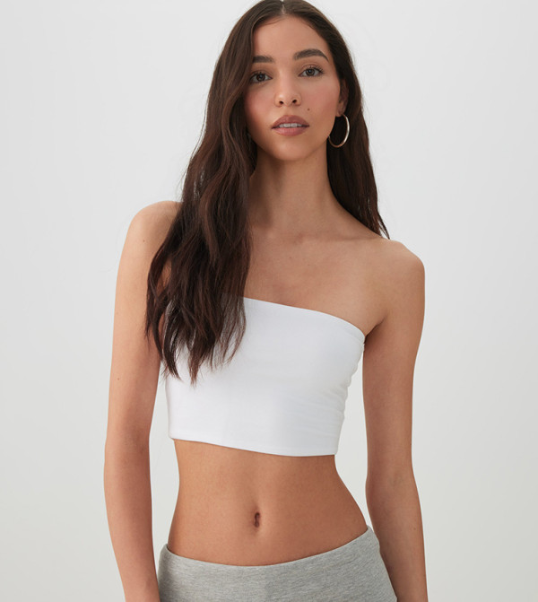 Solid Cropped Tube Top
