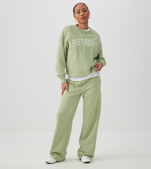 French Terry Wide Leg Pants