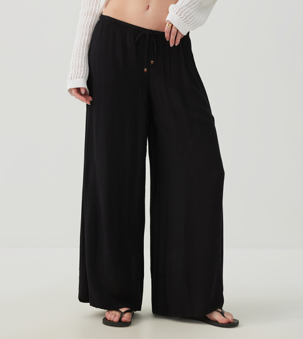 Mid Rise Wide Leg Pants