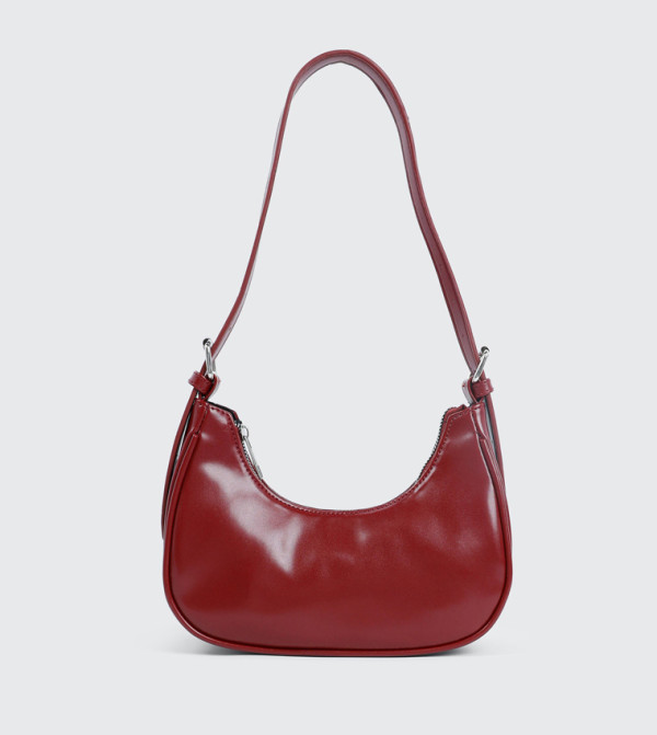 Faux Leather Shoulder Bag