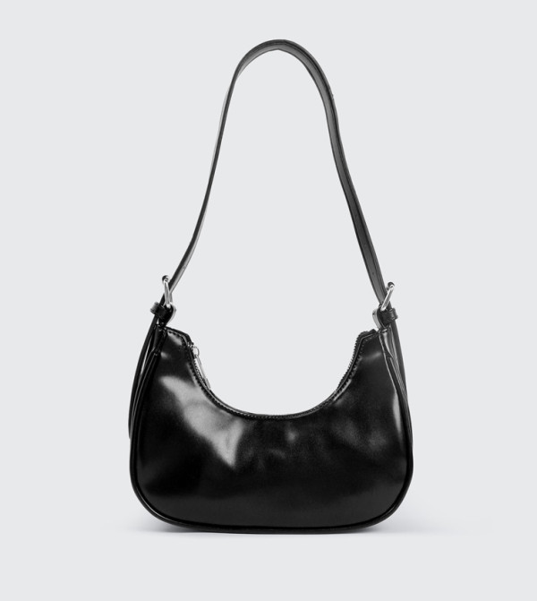 Faux Leather Shoulder Bag