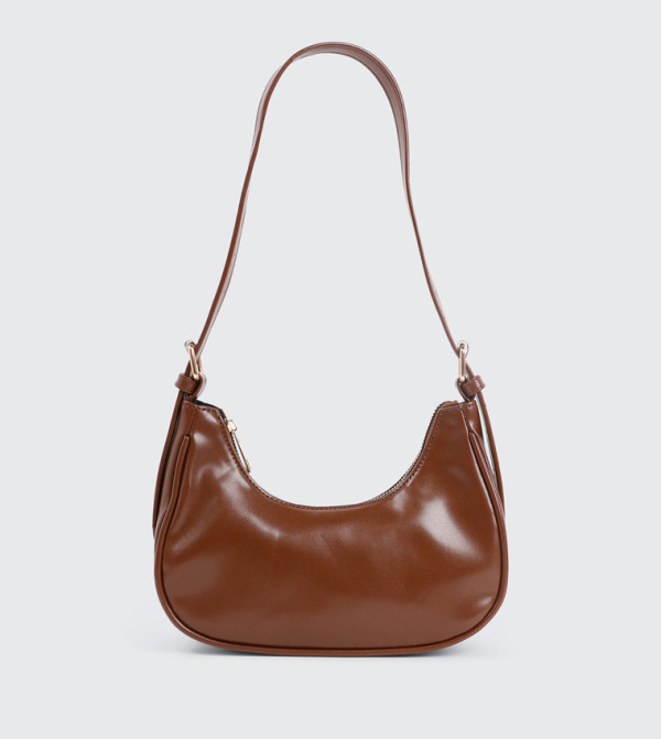 Faux Leather Shoulder Bag