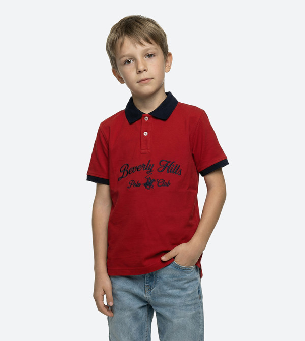 Logo Printed Short Sleeves Polo T-Shirt