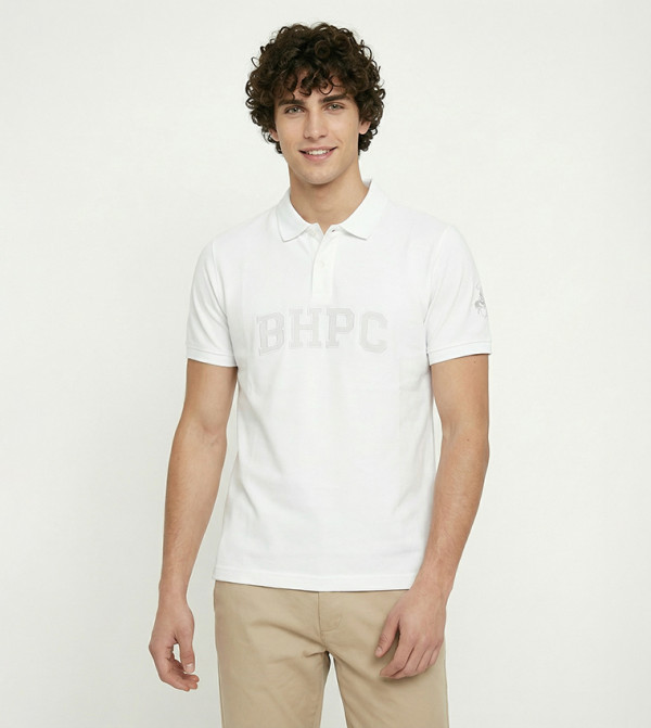 Logo Embroidered Short Sleeves Polo T-Shirt