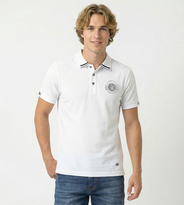Logo Detail Short Sleeves Polo T-Shirt