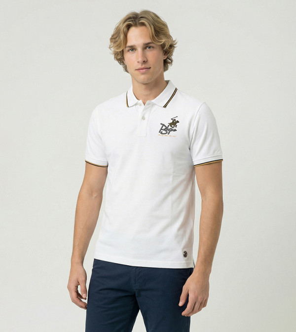 Logo Detail Short Sleeves Polo T-Shirt