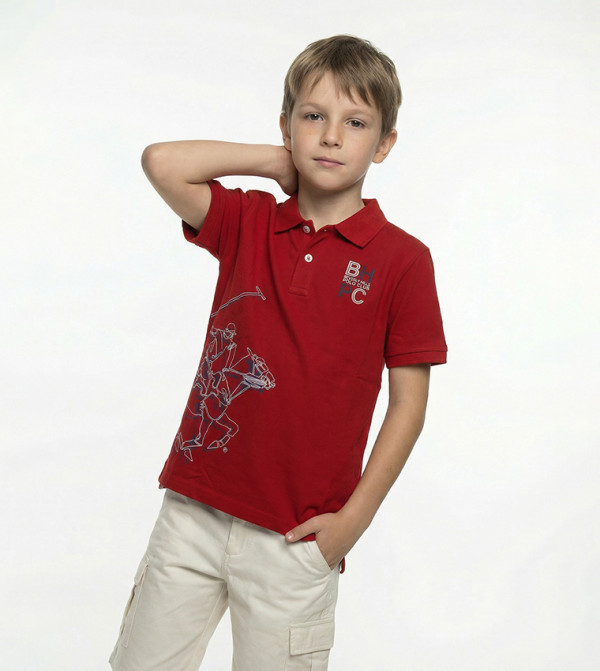 Logo Embroidered Short Sleeves Polo T-Shirt