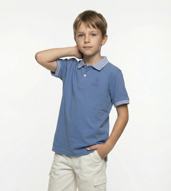 Logo Embroidered Short Sleeves Polo T-Shirt