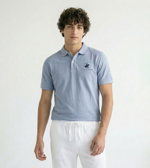 Logo Embroidered Short Sleeves Polo T-Shirt