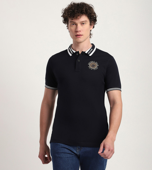Logo Embroidered Short Sleeves Polo T-Shirt