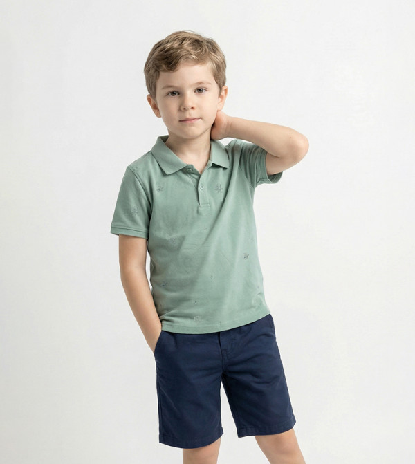 Logo Embroidered Short Sleeves Polo T-Shirt