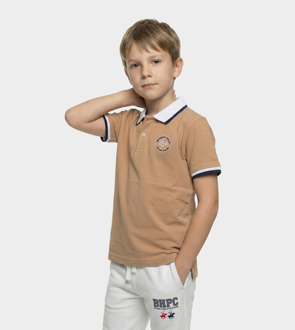 Logo Embroidered Short Sleeves Polo T-Shirt