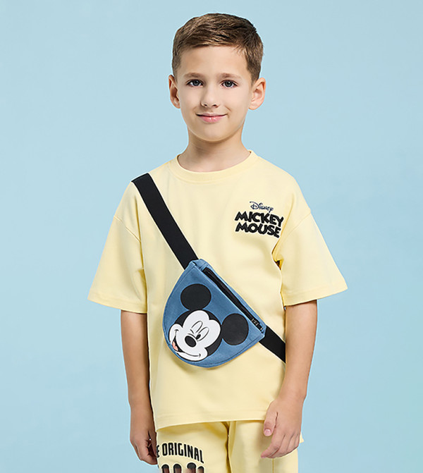 تيشيرت بطبعة ميكي ماوس مع باوتش 