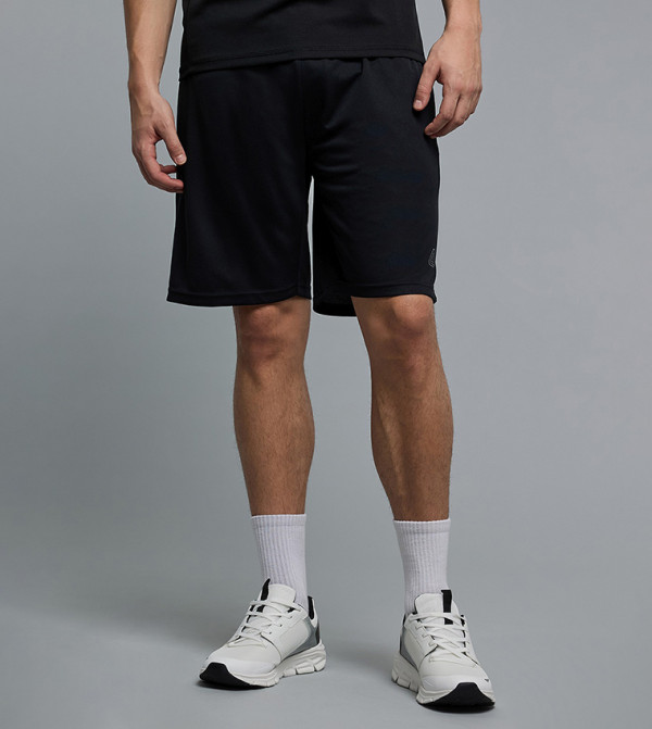 Solid Shorts with Drawstring Waist