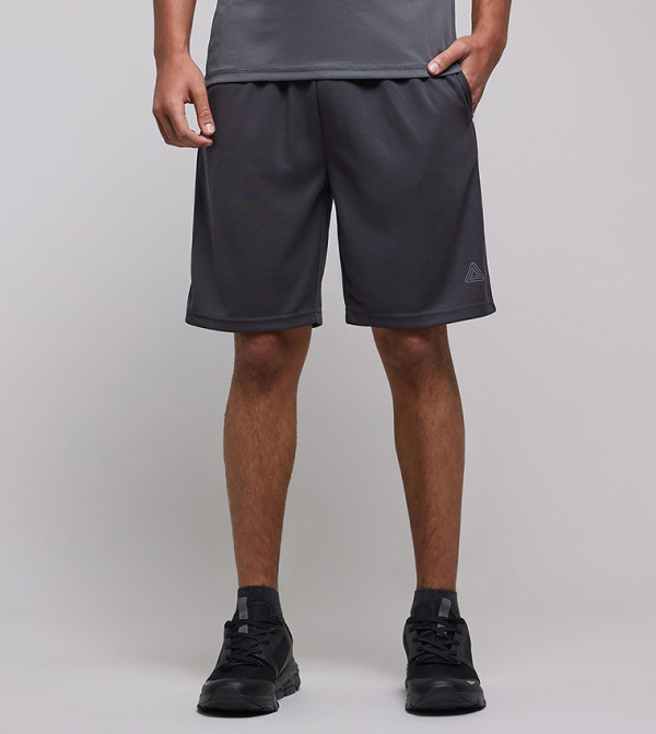 Solid Shorts with Drawstring Waist