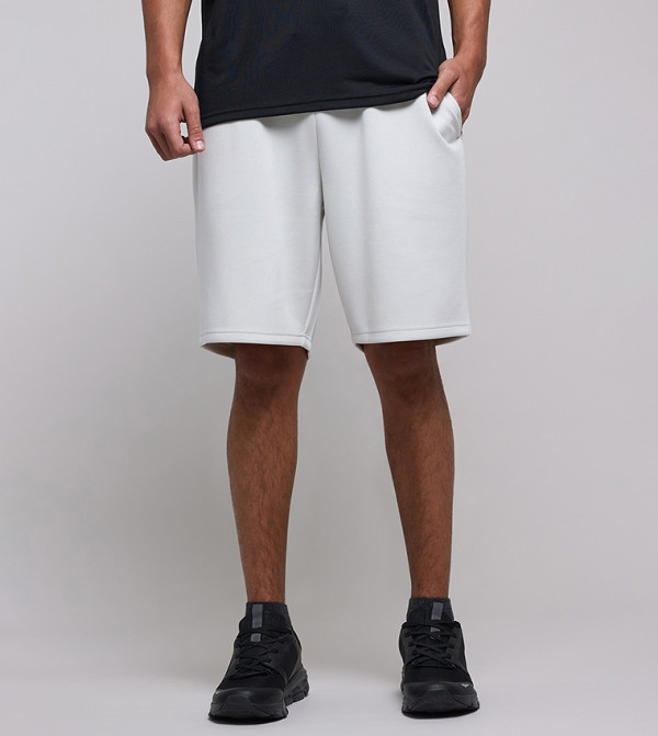 Solid Shorts with Drawstring Waist