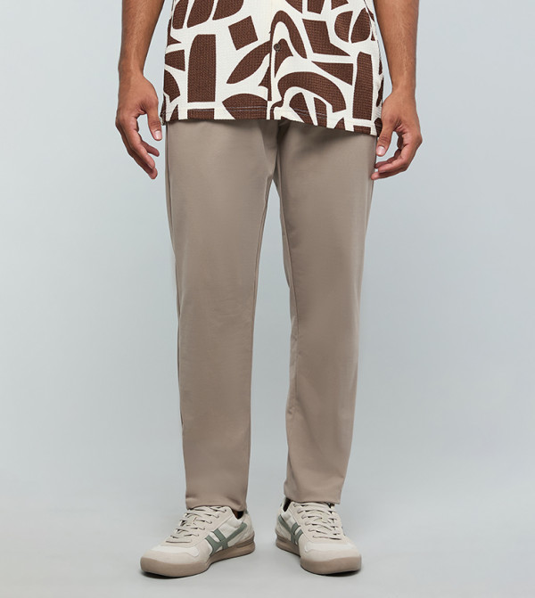 Solid Pants with Drawstring Waist