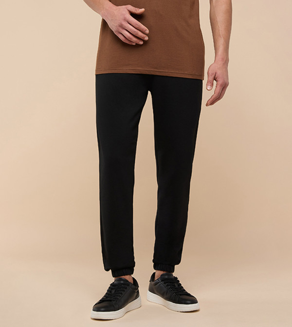 Solid Joggers with Drawstring Waist