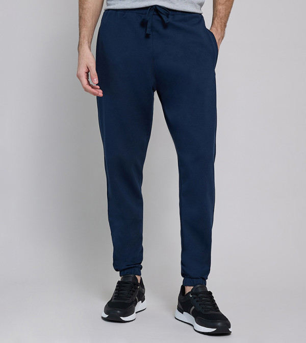 Solid Joggers with Drawstring Waist