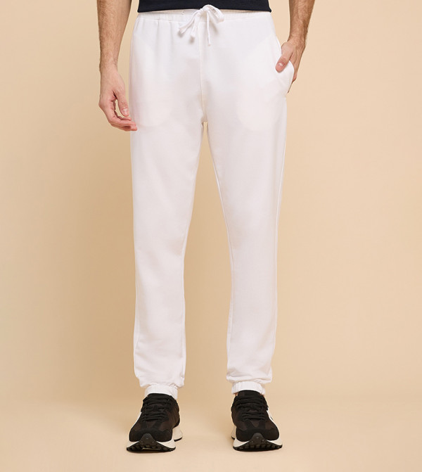 Solid Joggers with Drawstring Waist