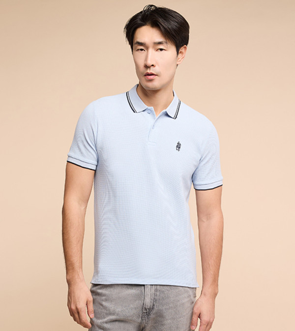 Logo Detail Polo T-Shirt with Short Sleeves