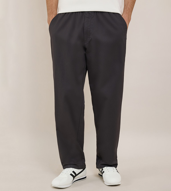 Solid Knit Pants with Drawstring Waist